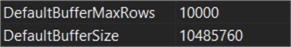 memory settings