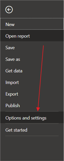 Options and settings