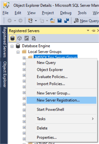 registered servers new server registration