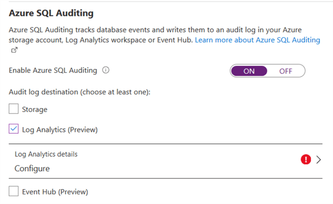 Log Analytics (preview) 