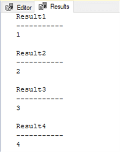 query results