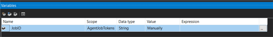 variables tab