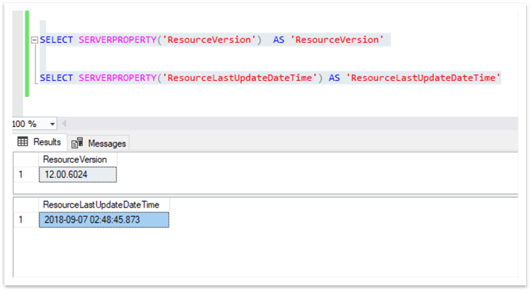 query results