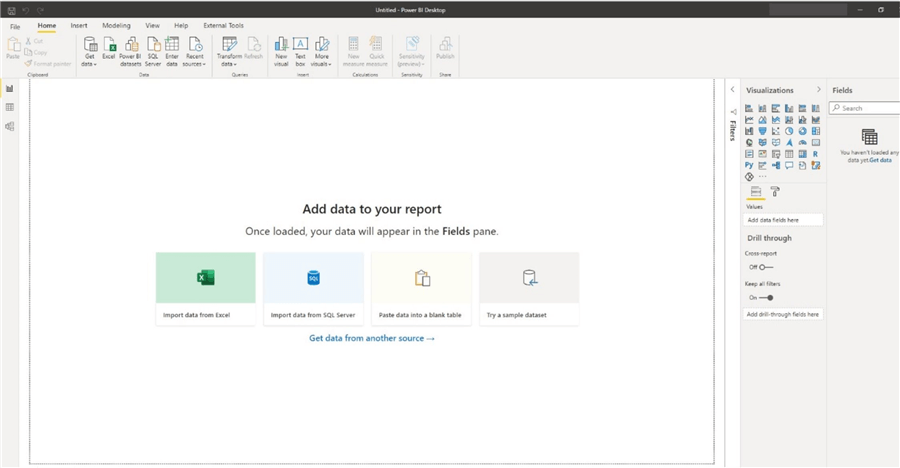 Canvas look of Power BI Desktop (March 2021 look)