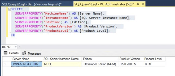 query output