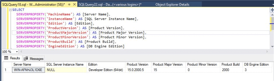 query output