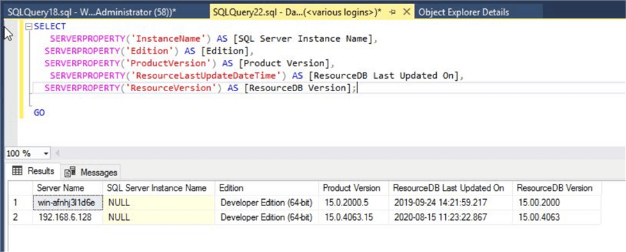 query output