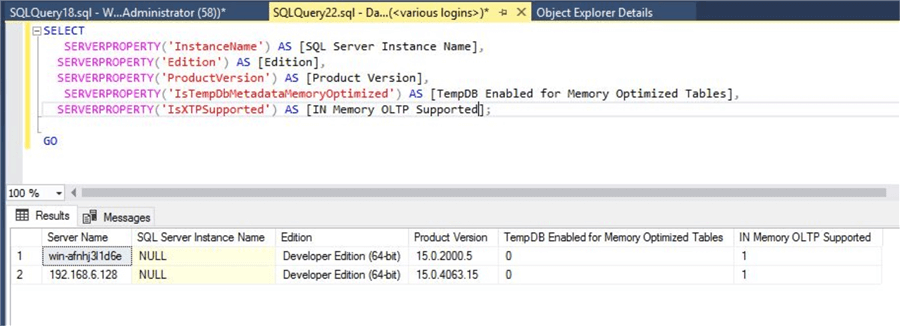 query output