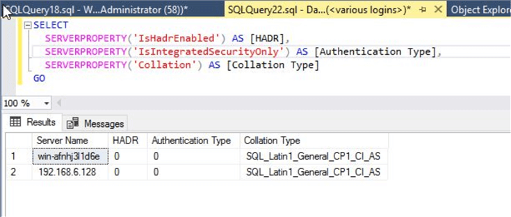 query output