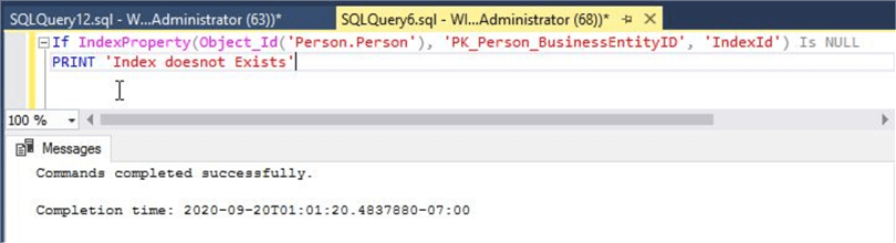 query results