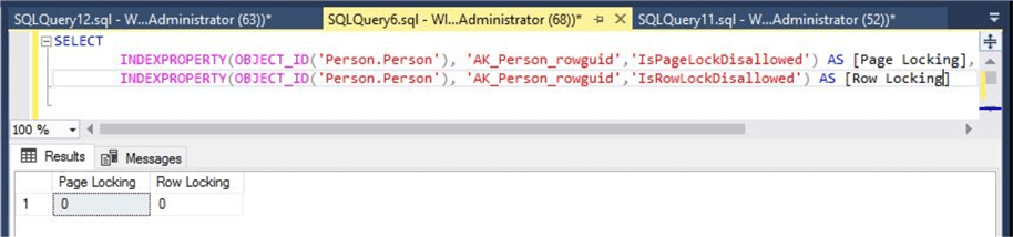 query results