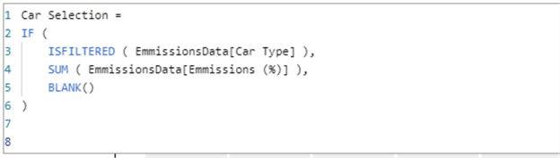 Snapshot of DAX Calculated Measure 1