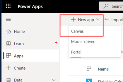 Create a canvas app