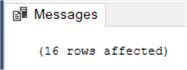 number of rows inserted
