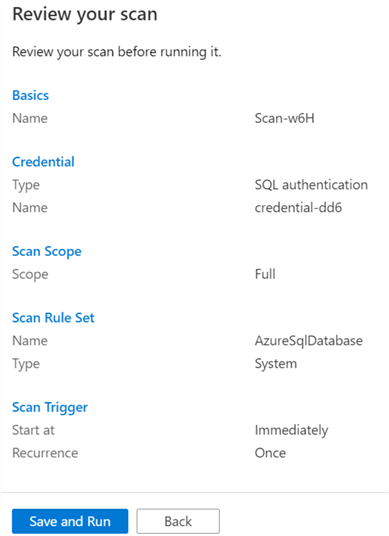 ReviewScan Review the scan and save/run