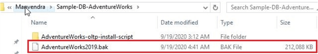 downloaded backup file