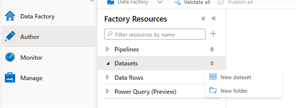 Create new dataset