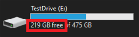 disk free space