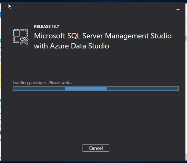 SSMS upgrade in progress