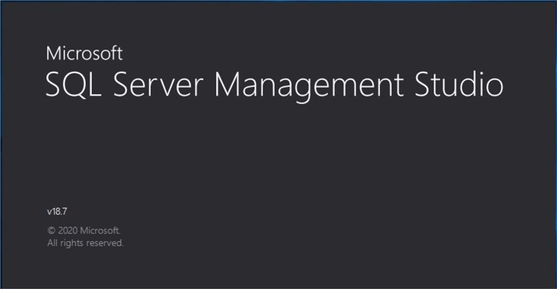 Launch Newly installed SSMS