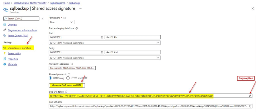 shared access signature