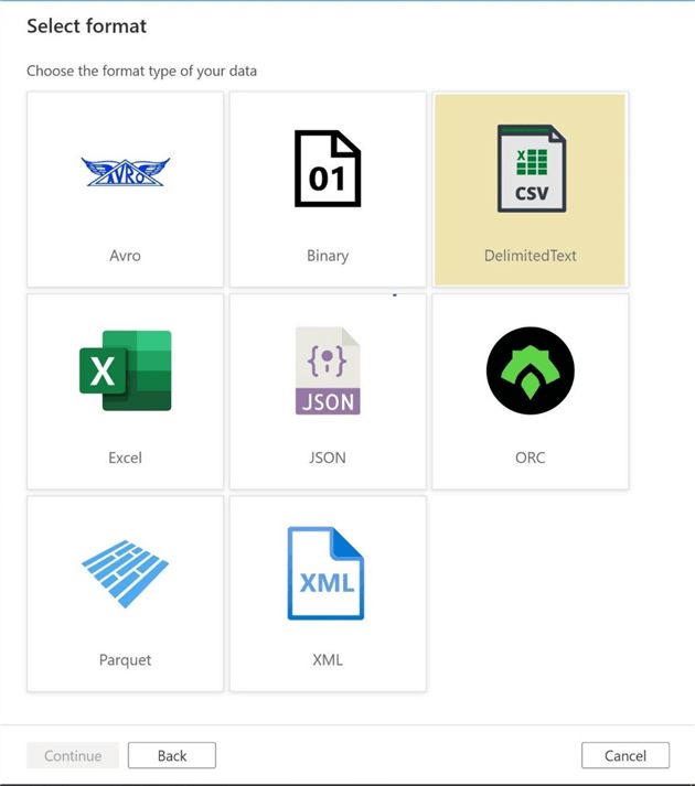 Azure Data Factory Pipelines to Export All Tables to CSV Files