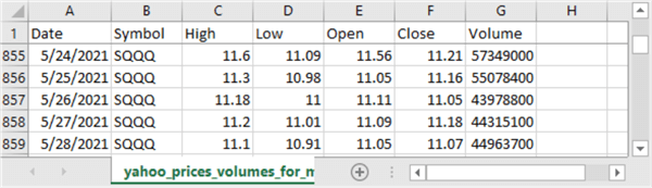 query results