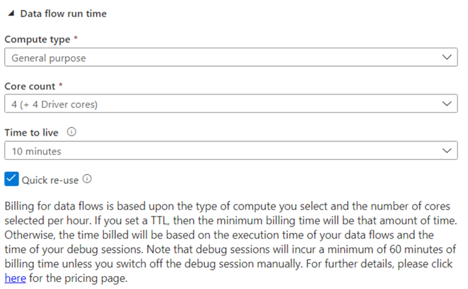 azure IR options