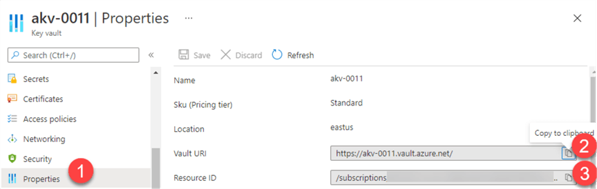 CopyKVProperties Copy the key vault properties