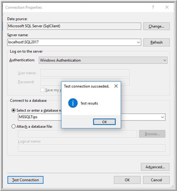 test connection - Description: test connection
