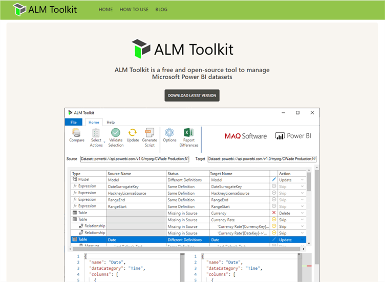 ALM Toolkit download page