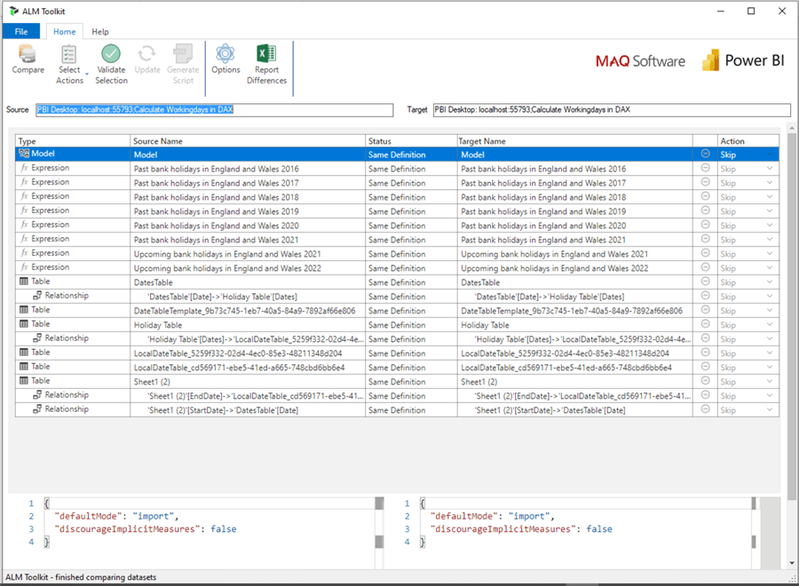 ALM Toolkit UI