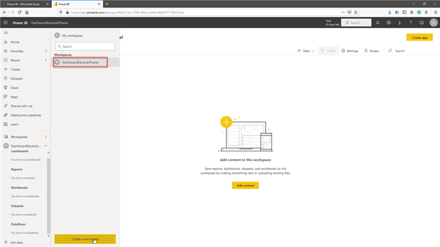 Power BI dashboard