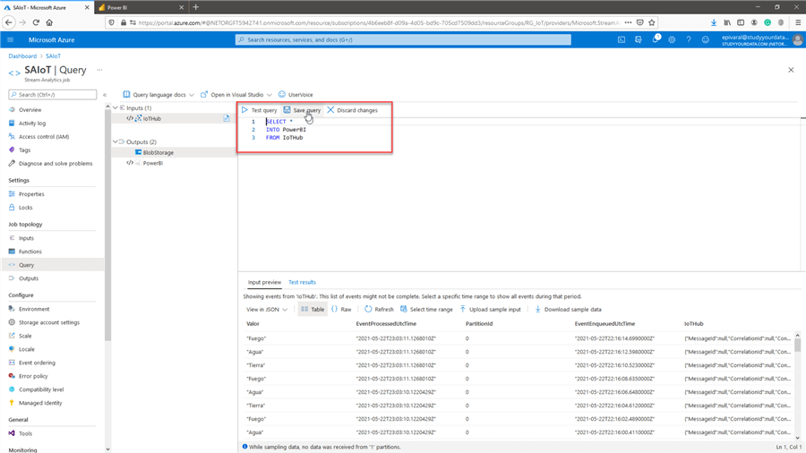 Save modified query