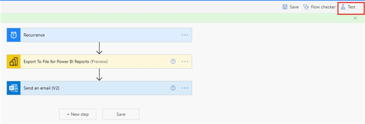 Testing the completed flow 
