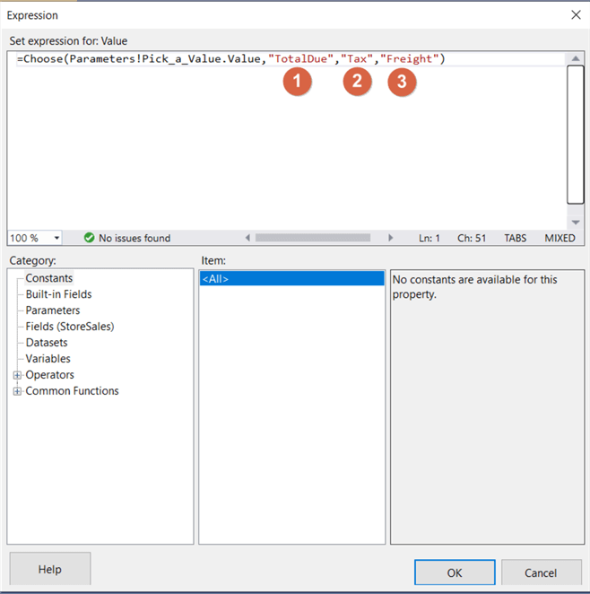 SSRS Choose Paramaters