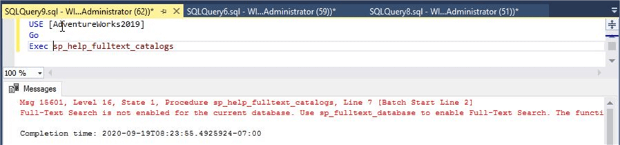 error message
