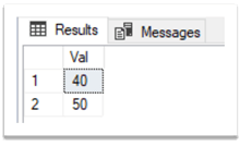 query results
