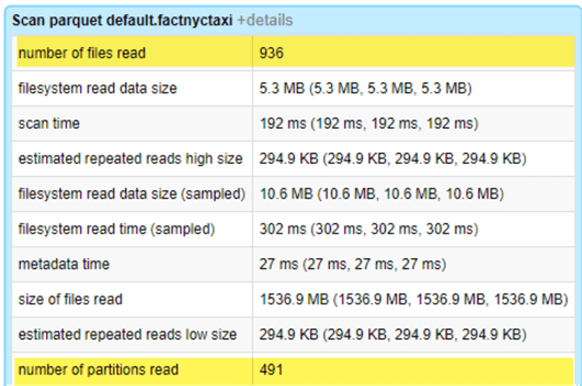 ScanFactDetailsNoFilter Details of the scan of the fact table without the filter