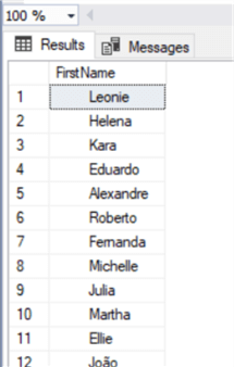 query results