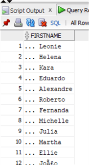 query results