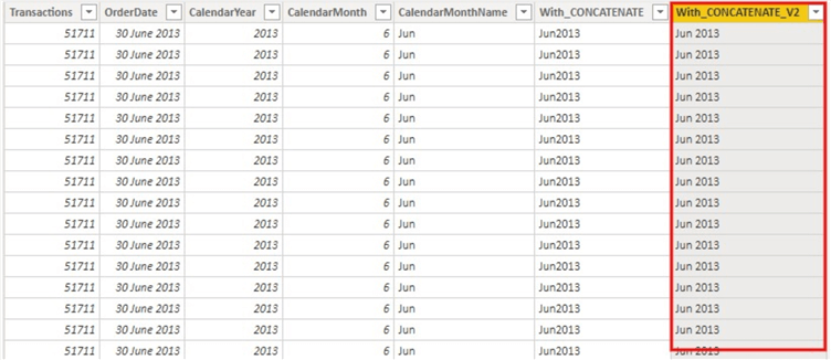 Joined column with nested CONCATENATE function 1