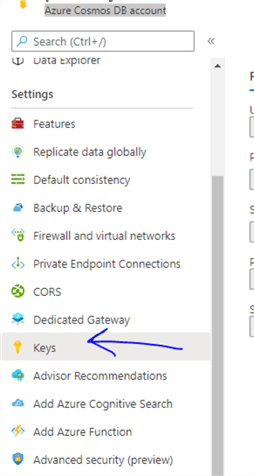 Get URI and Key information