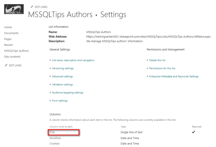 create sharepoint list