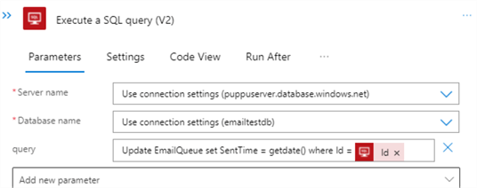 execute a sql query