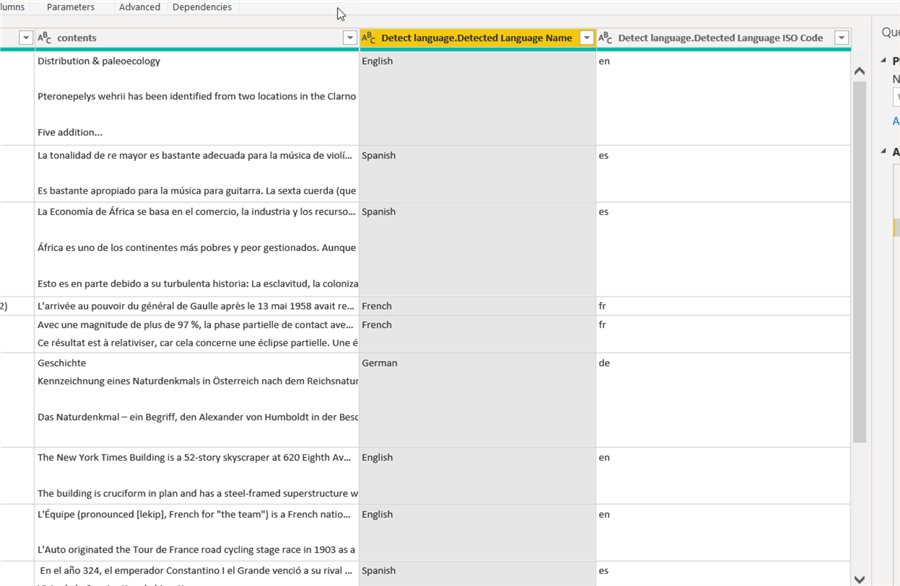 two new columns generated