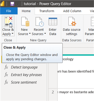 Close and apply changes