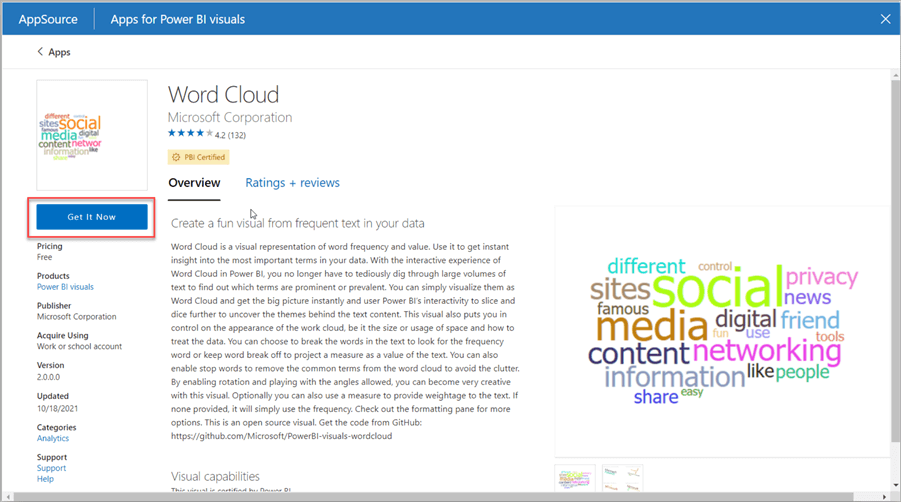 add world cloud visual