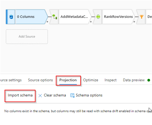 Import schema