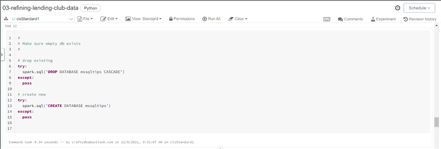 Spark Data Engineering - Create hive sample database.